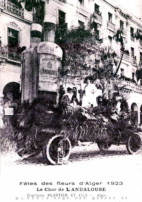 ALGER - BATAILLE DE FLEURS - CHAR ANDALOUSE - AVRIL 1923.jpg